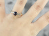 Sapphire and Diamond Retro Era Engagement Ring