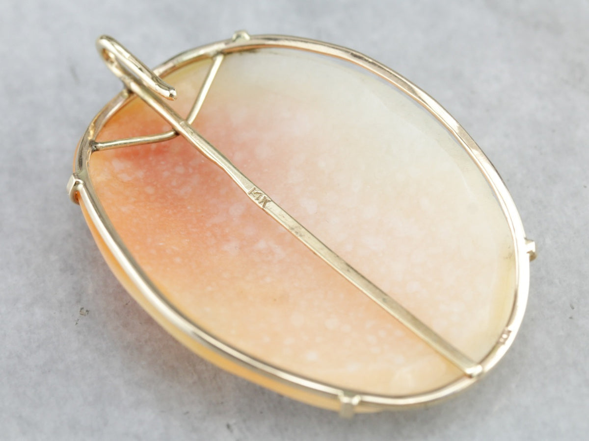 Renaissance Style Cameo Gold Pendant