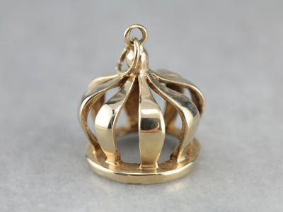 Vintage Gold Crown Charm