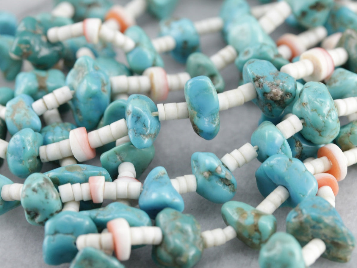 Native American Turquoise Nugget Necklace