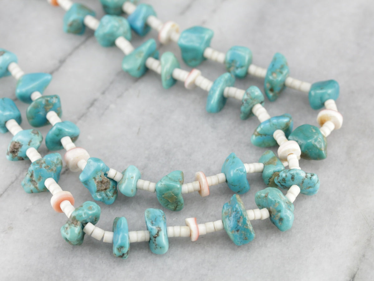 Native American Turquoise Nugget Necklace