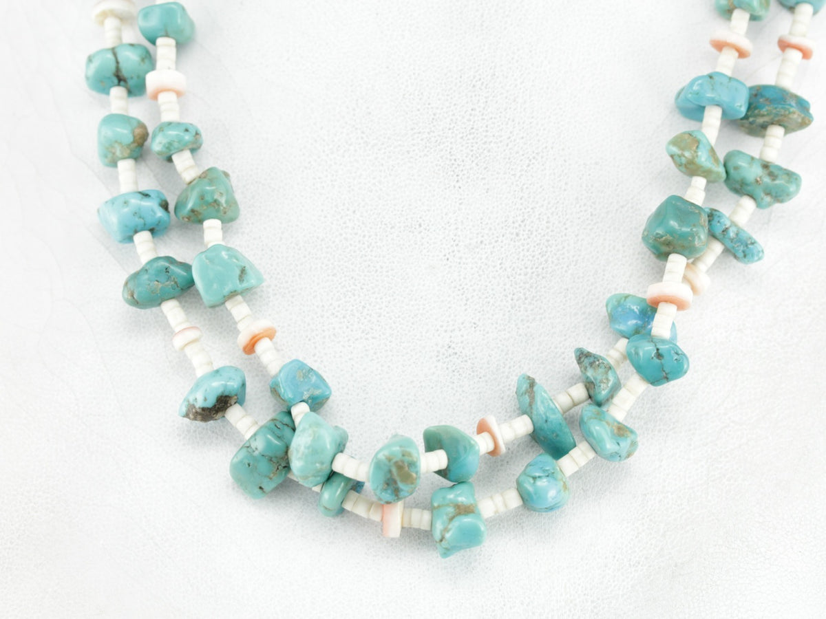 Native American Turquoise Nugget Necklace