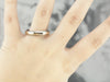 Vintage Two Tone Gold Wedding Band with Milgrain Edging