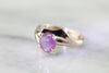 Orchid Bypass: Vintage Star Sapphire and Mod Era Gold Ladies Cocktail Ring