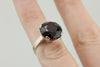 Etched Art Deco Pyrope Garnet Cocktail Ring of the Highest Quality, Perfect Solitaire or Stacking Ring
