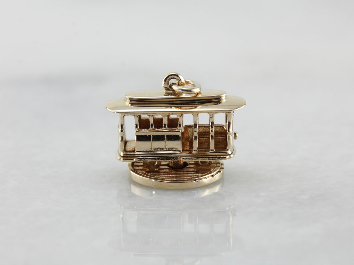 Realistic Trolley Charm with Spinning Base