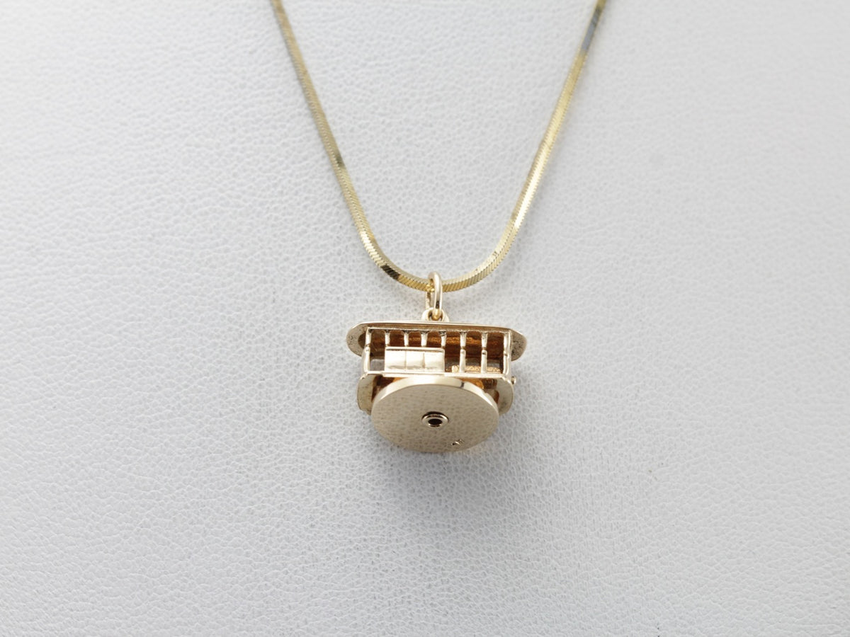 Realistic Trolley Charm with Spinning Base