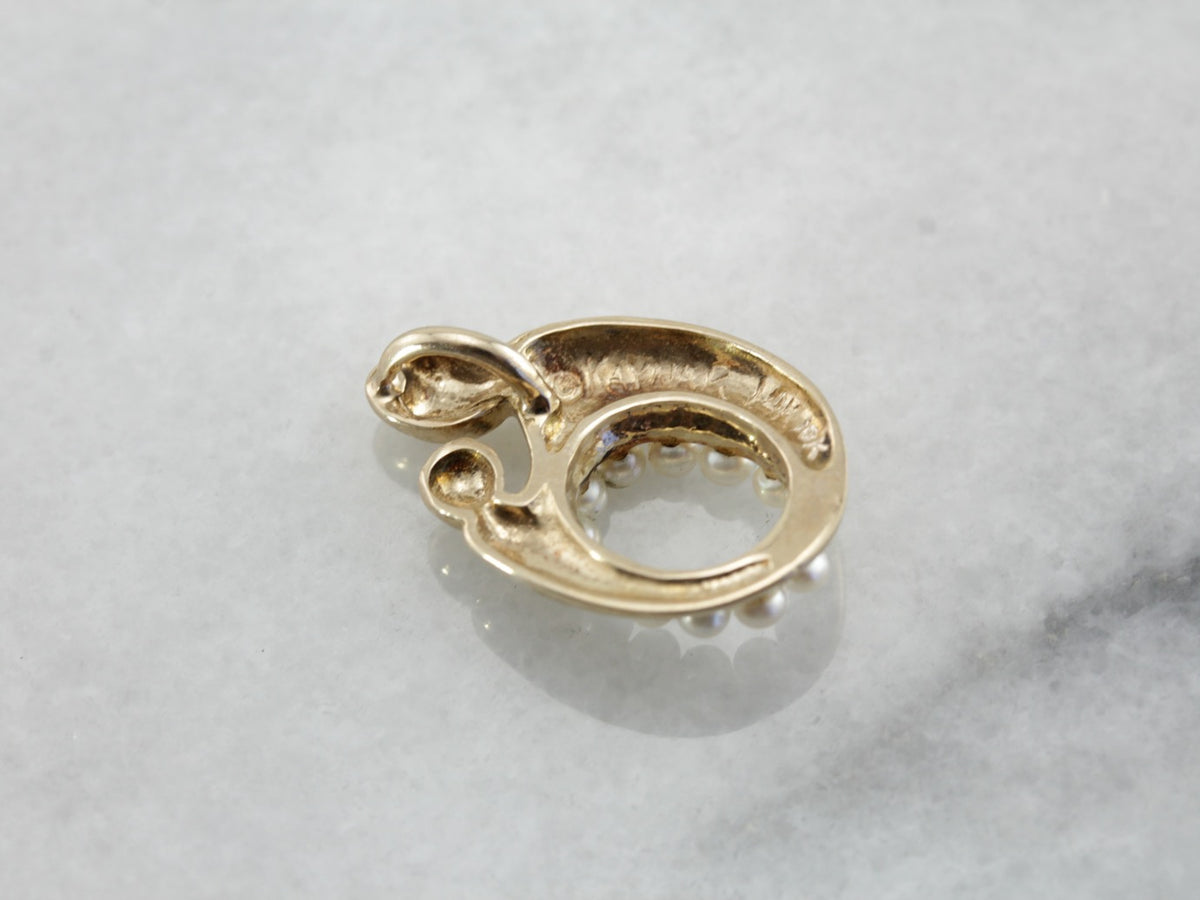 Mother and Child Pendant with Seed Pearl Addition