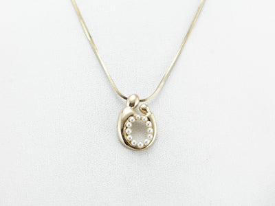 Mother and Child Pendant with Seed Pearl Addition