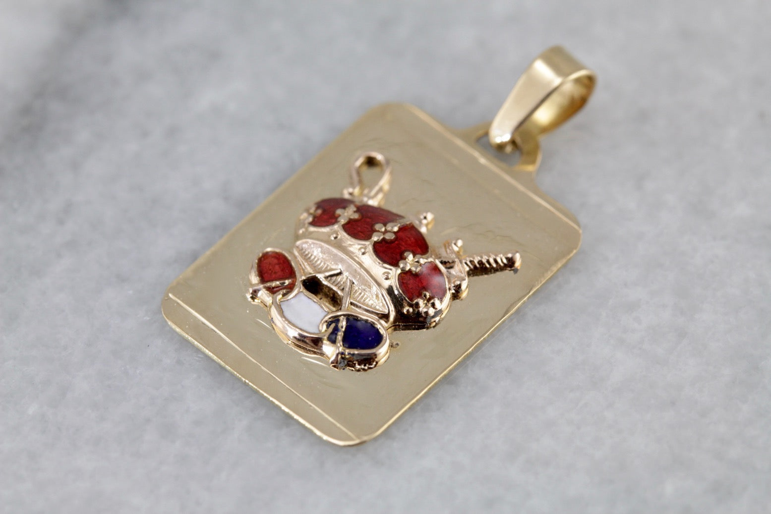 Royal Enamel Crown Pendant, Royal Charms Pendant