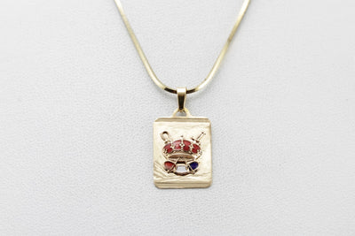 Royal Enamel Crown Pendant, Royal Charms Pendant