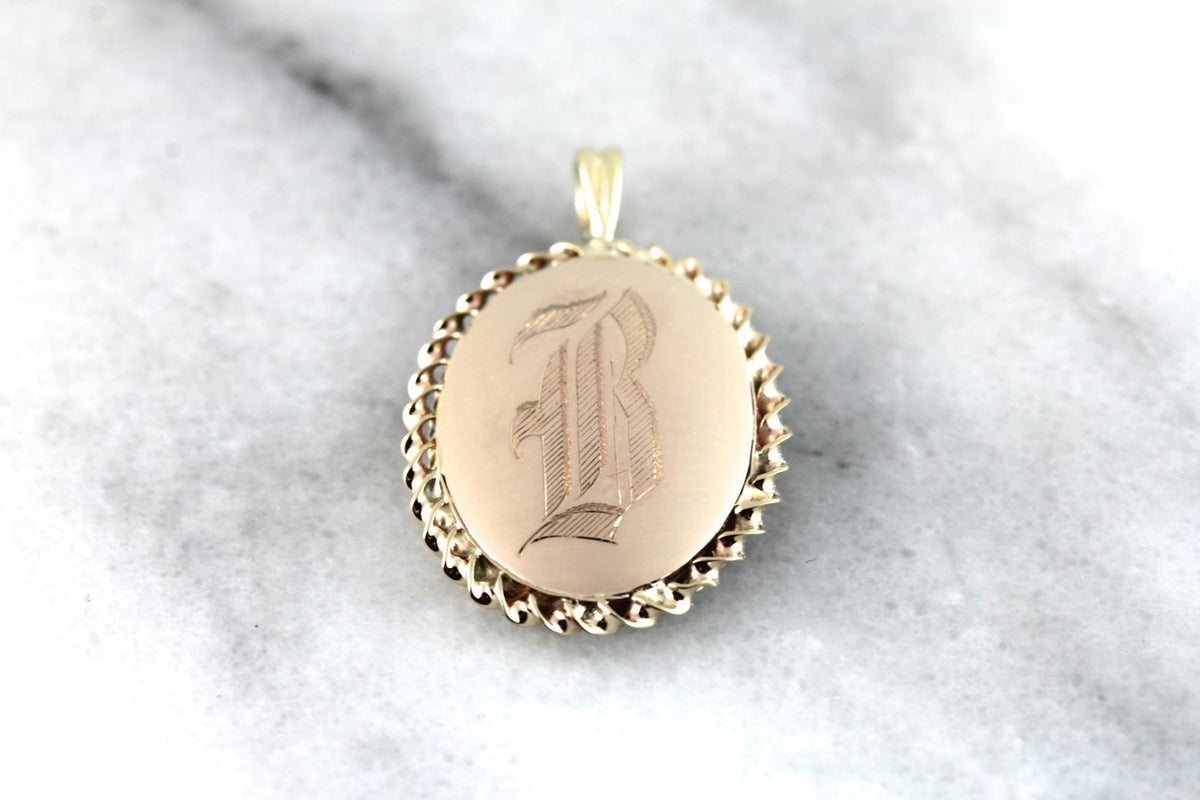 Monogrammed B Initial Pendant