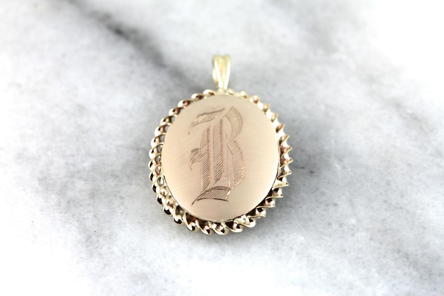 Monogrammed B Initial Pendant