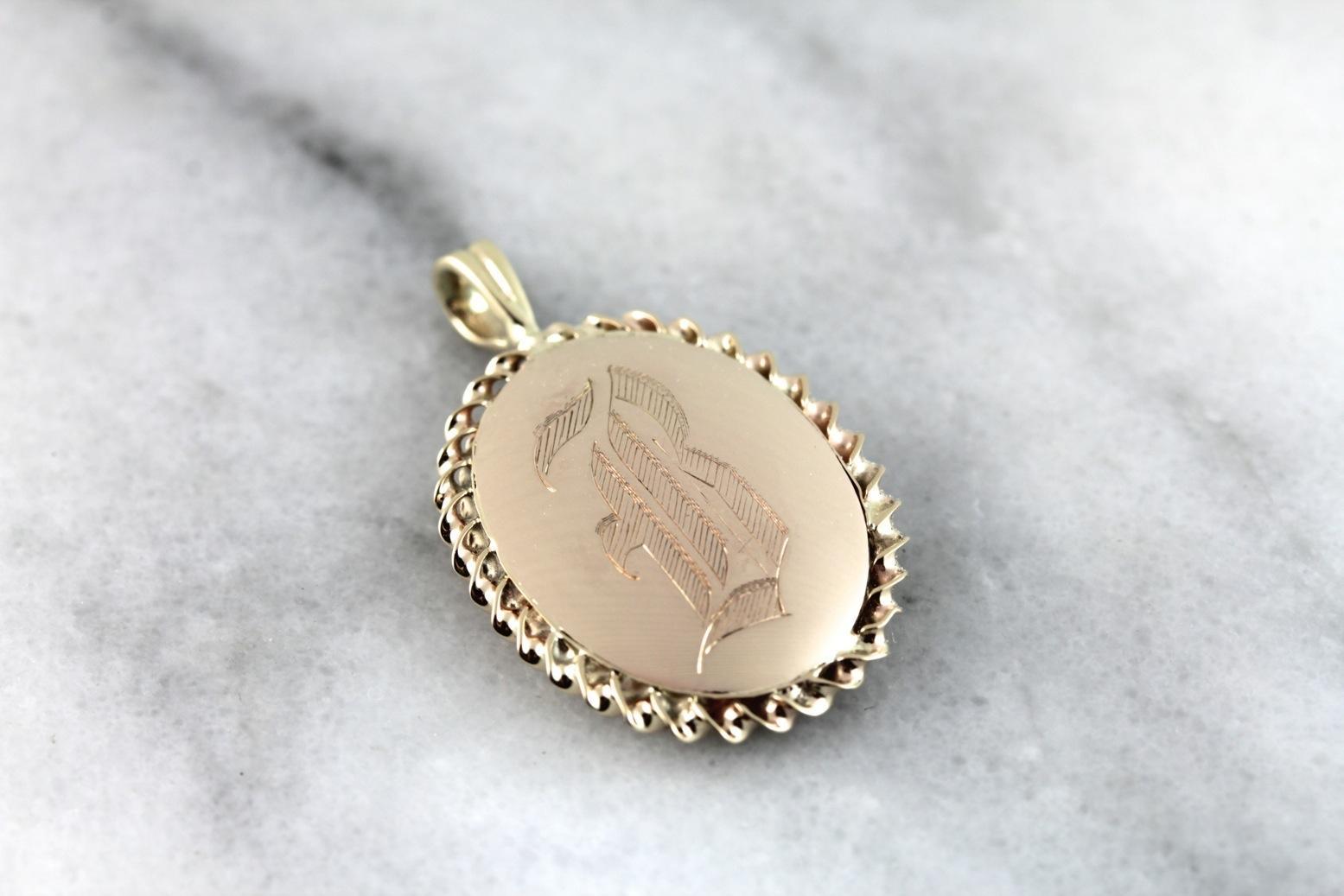 Monogrammed B Initial Pendant