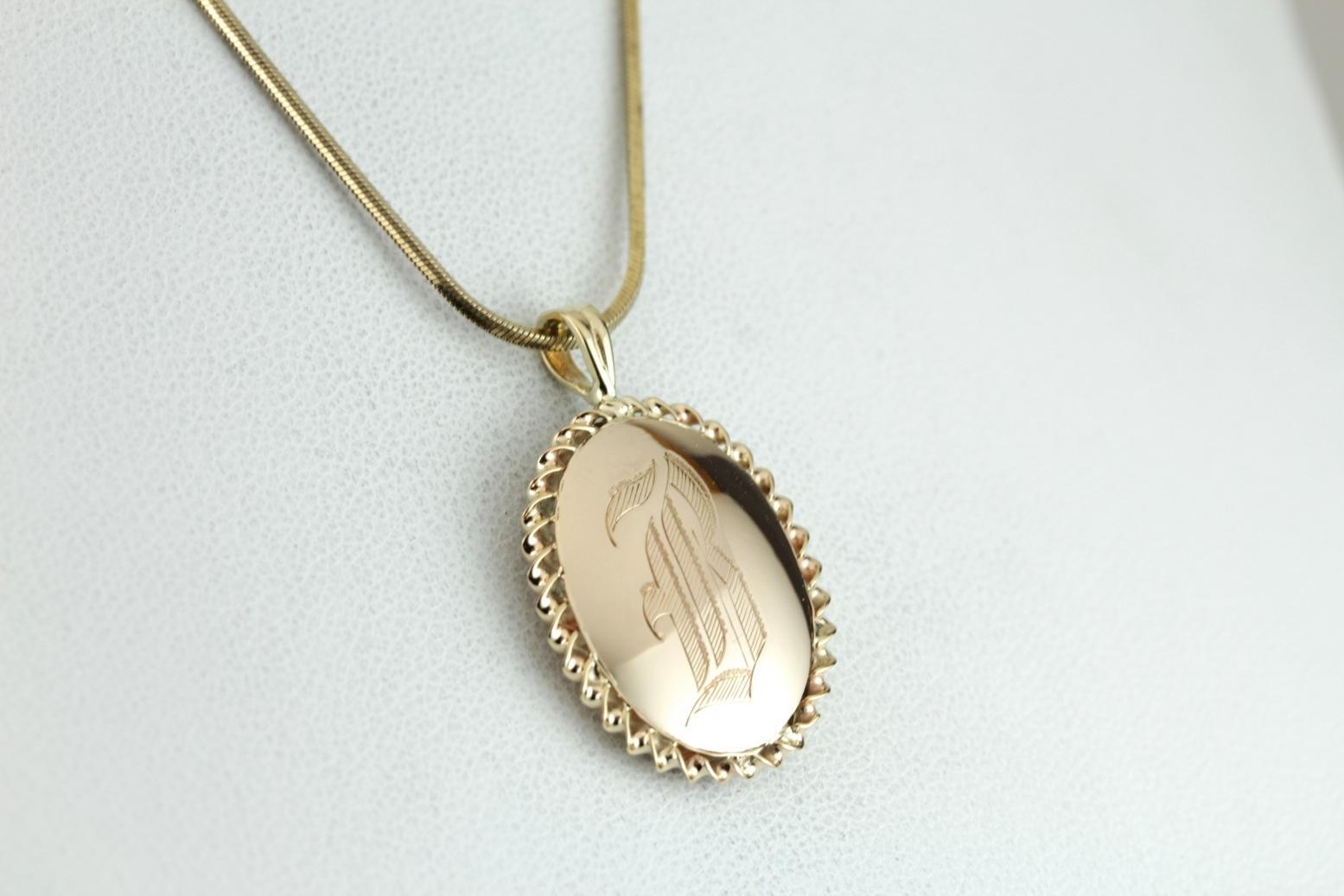 Monogrammed B Initial Pendant