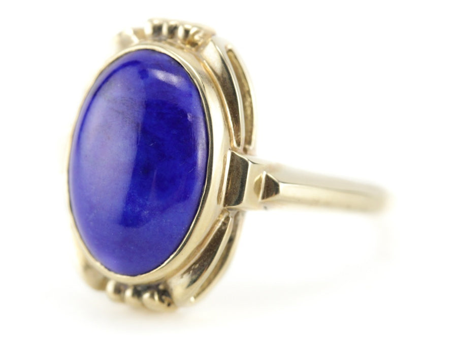 The Hadley Lapis Statement Ring by Elizabeth Henry