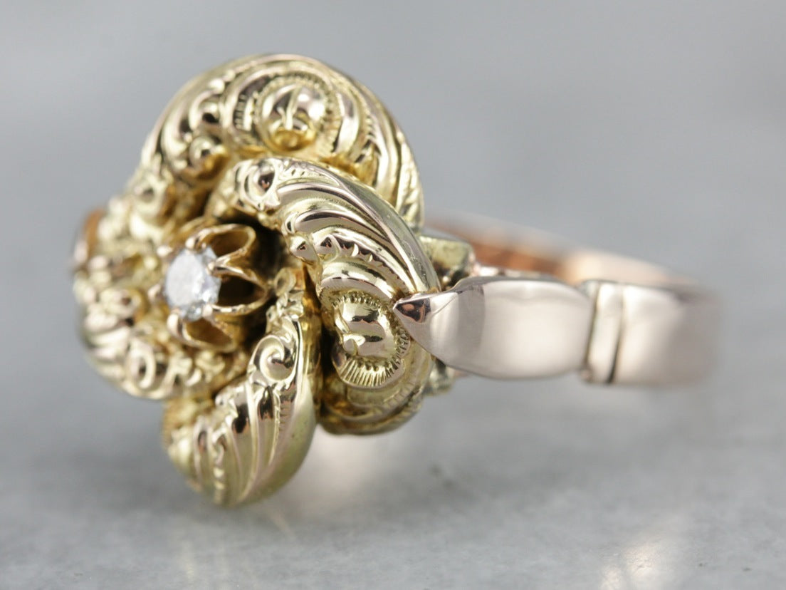 Diamond Love Knot Statement Ring