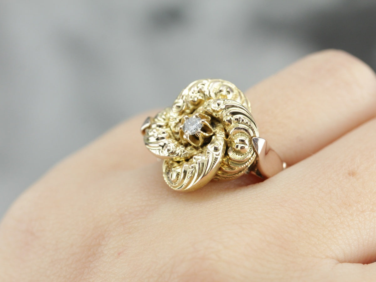 Diamond Love Knot Statement Ring