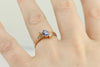 Blue Sapphire and Diamond Anniversary or Engagement Ring
