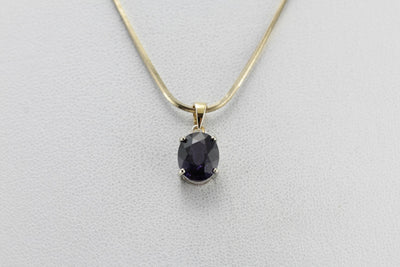 Simple Spinel Gemstone Pendant, A Luxurious Royal Purple Statement Piece for Day or Evening