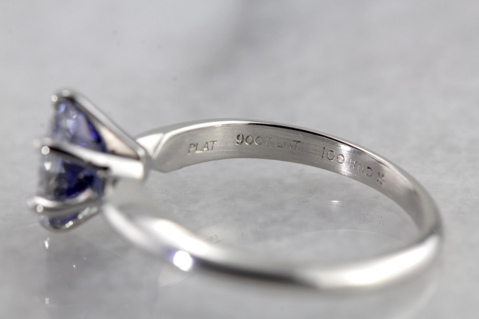 Platinum and Sapphire Engagement Ring