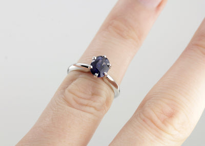 Platinum and Sapphire Engagement Ring