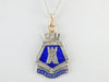 Vintage H.M.S Newcastle Royal Blue Enamel Pendant