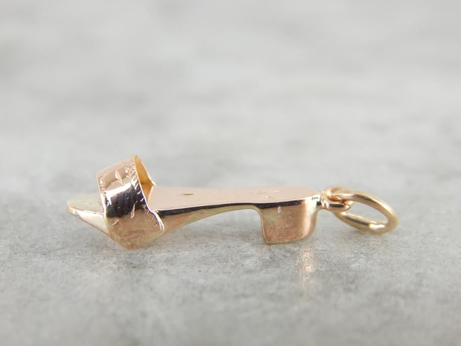 Yellow Gold High Heel Charm or Pendant