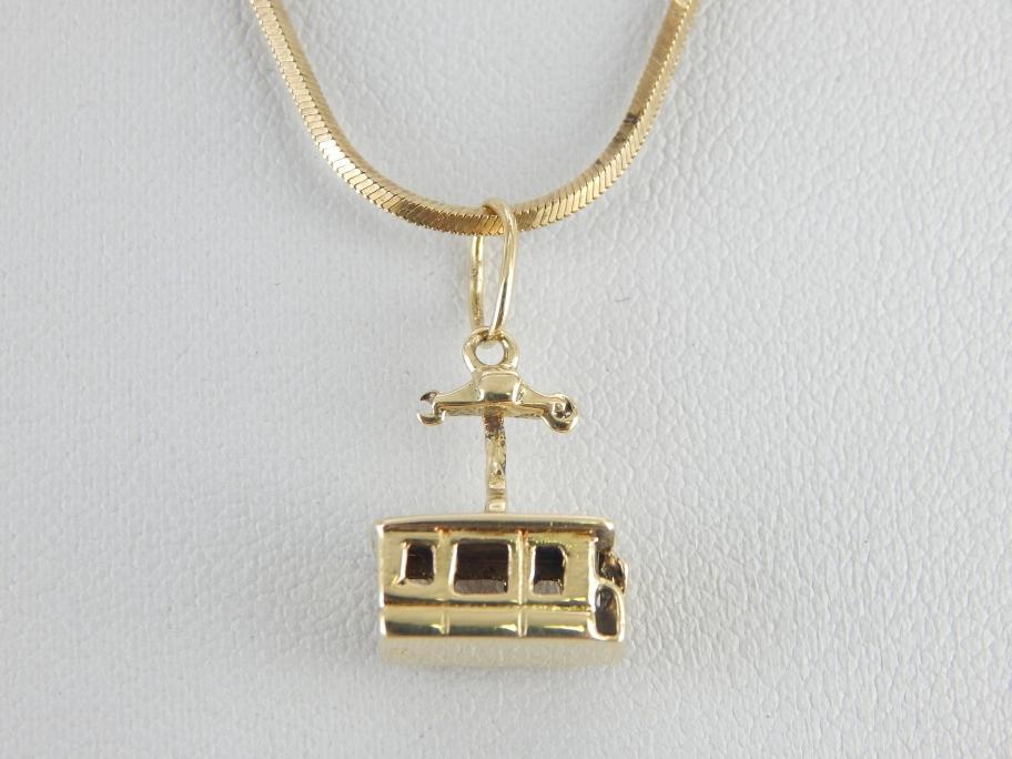 Vintage Gondola Charm or Pendant in Yellow Gold