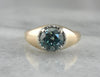 Bold Statement Ring with Blue Zircon for Gentleman or Lady
