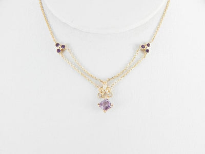 Beautiful Spinel and Diamond Necklace