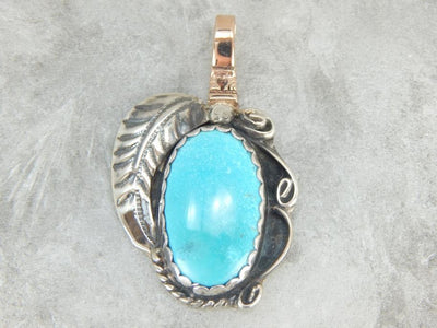 South Western Native American Turquoise Pendant