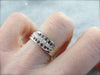 Pave Set Wide Ruby and Diamond Band with Hand Engraving