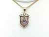 Antique Rose Gold Enameled Masonic Pendant