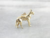 German Shepherd Dog Gold Charm Pendant
