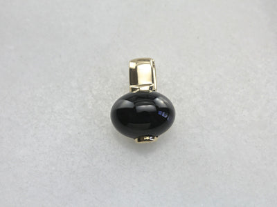 Sleek Vintage Black Onyx Pendant