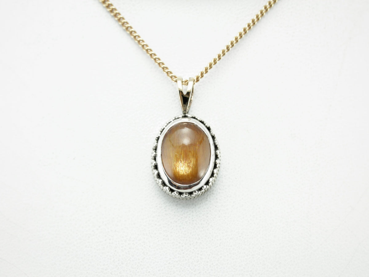 Cabochon Sunstone Bohemian Pendant