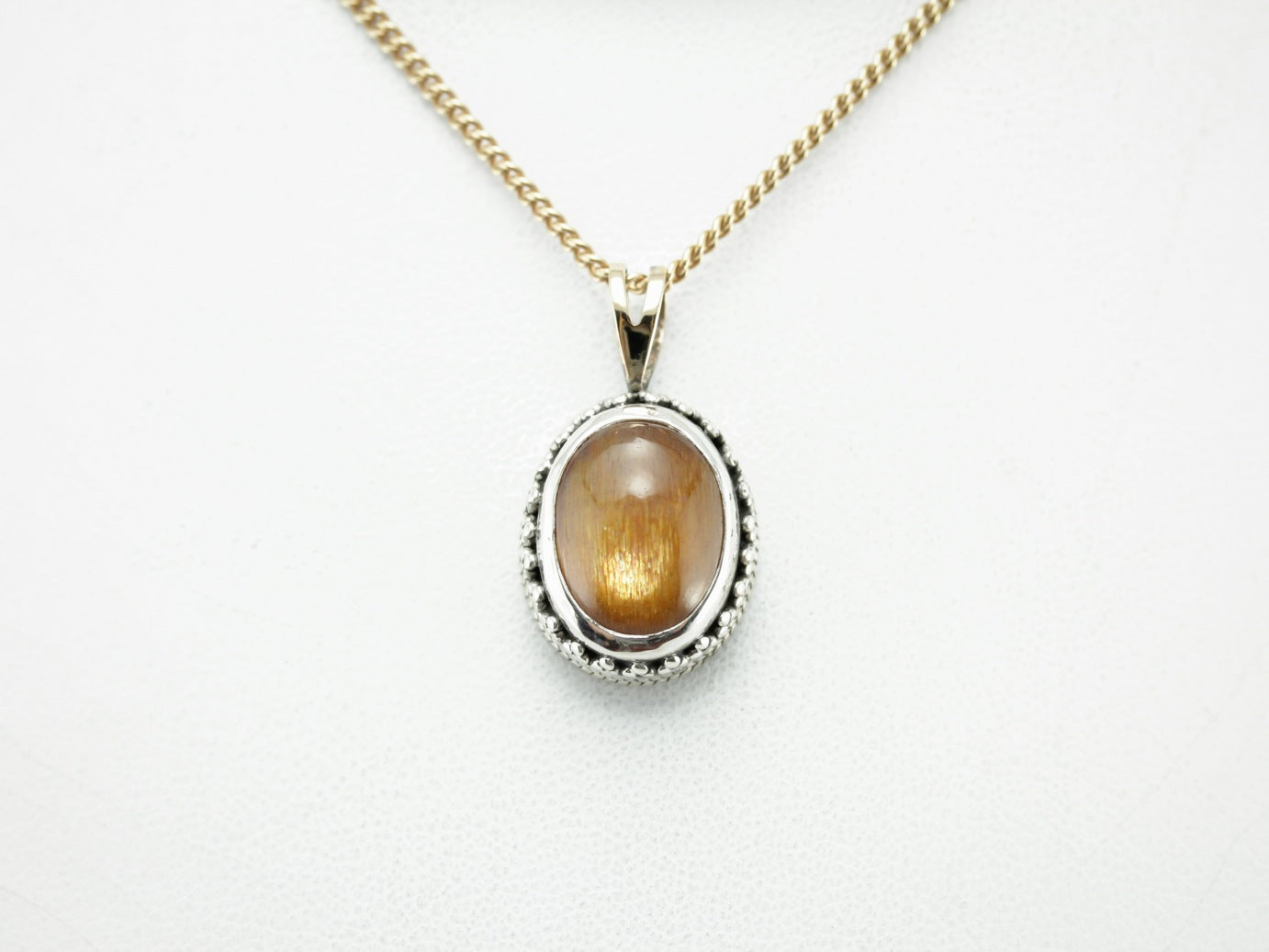 Cabochon Sunstone Bohemian Pendant
