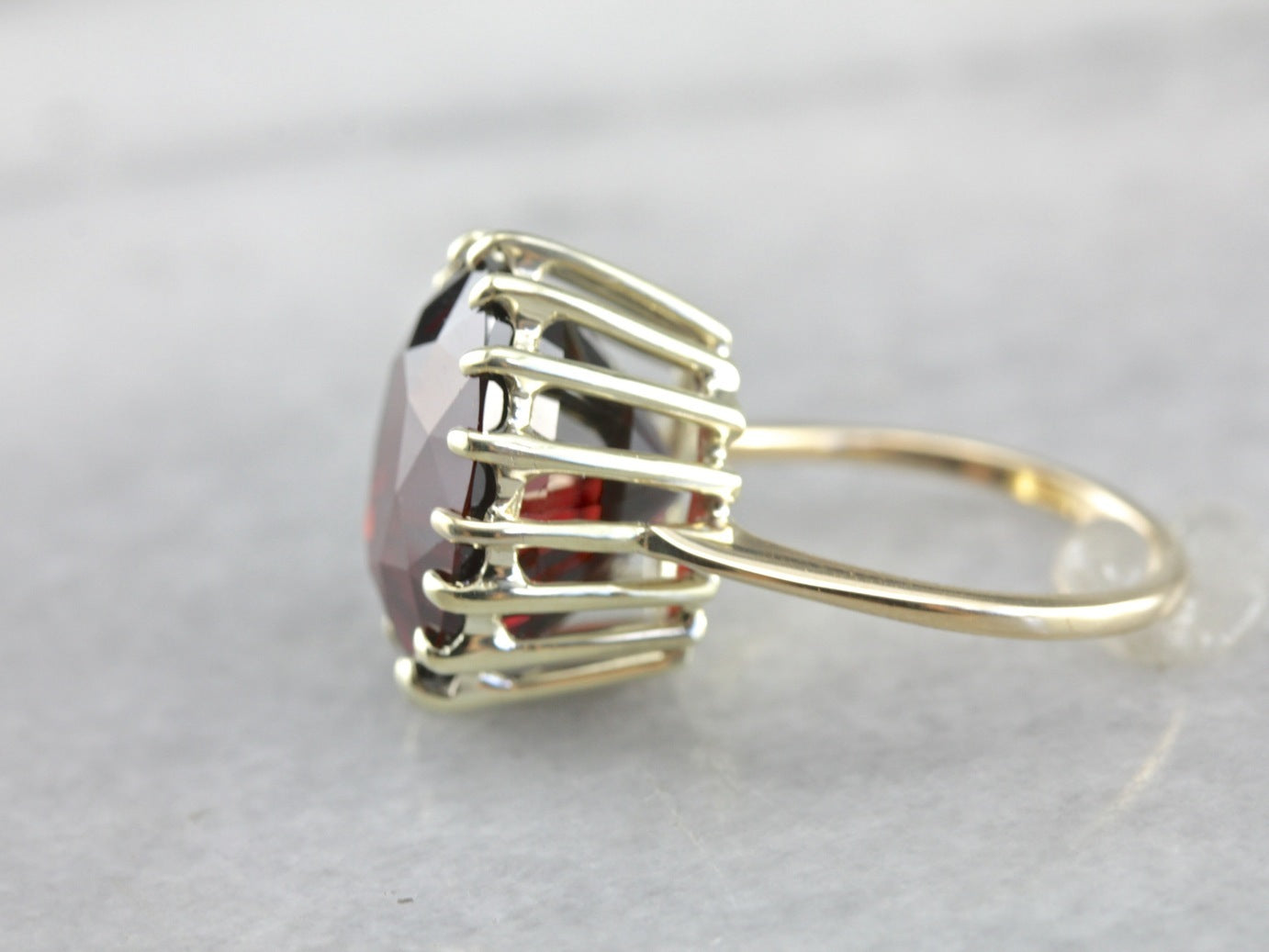 Bold Red Vintage Pyrope Garnet Cocktail Ring