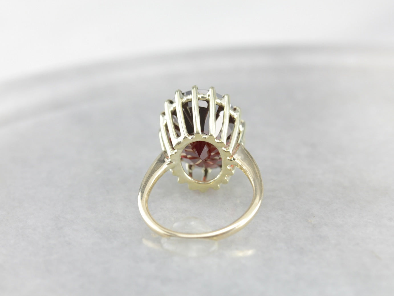 Bold Red Vintage Pyrope Garnet Cocktail Ring