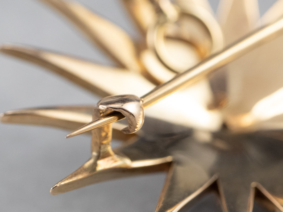 Victorian Seed Pearl Starburst Brooch Pendant