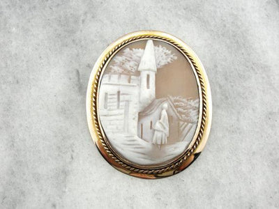 Landscape Cameo from the Victorian Era