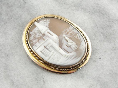 Landscape Cameo from the Victorian Era