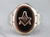 Men's Mixed Metal Masonic Ring