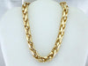 Vintage Italian Polished Yellow Gold Snake Chain Necklace