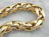 Vintage Italian Polished Yellow Gold Snake Chain Necklace