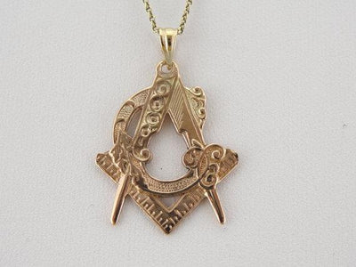 Victorian Masonic Rose Gold Pendant