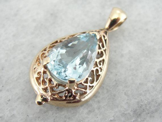 Gold Antique Aquamarine & Real Pearl necklace – Bramwells Jewellers