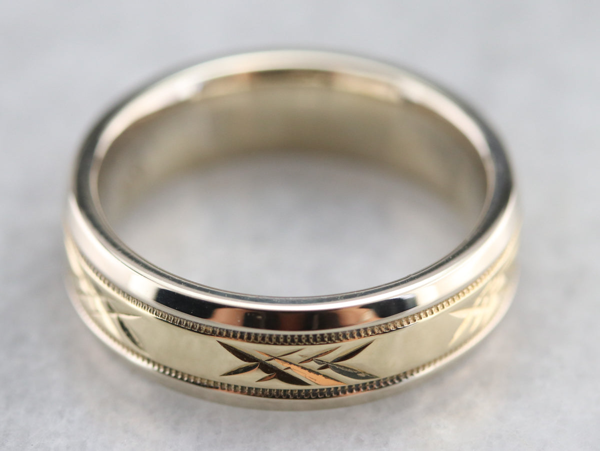 Vintage Two Tone Pattern Unisex Band