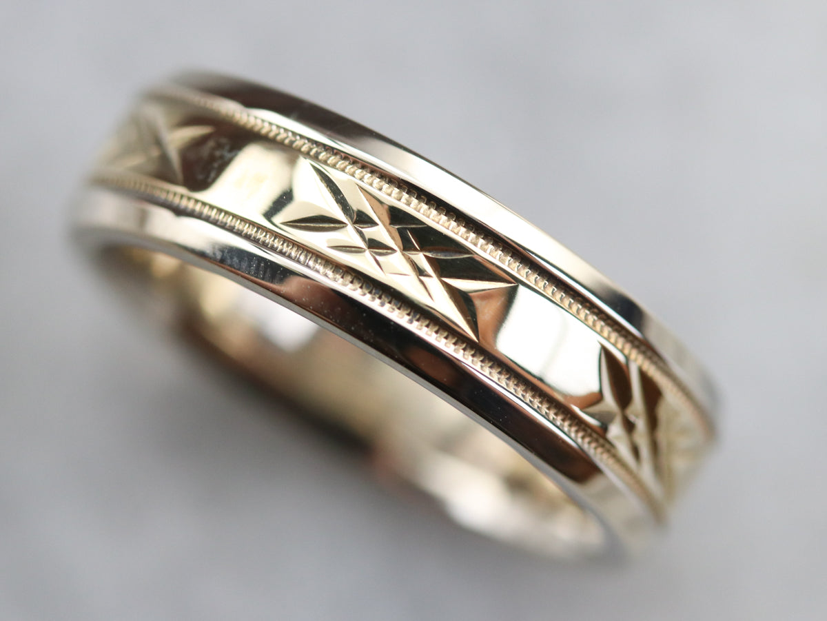 Vintage Two Tone Pattern Unisex Band